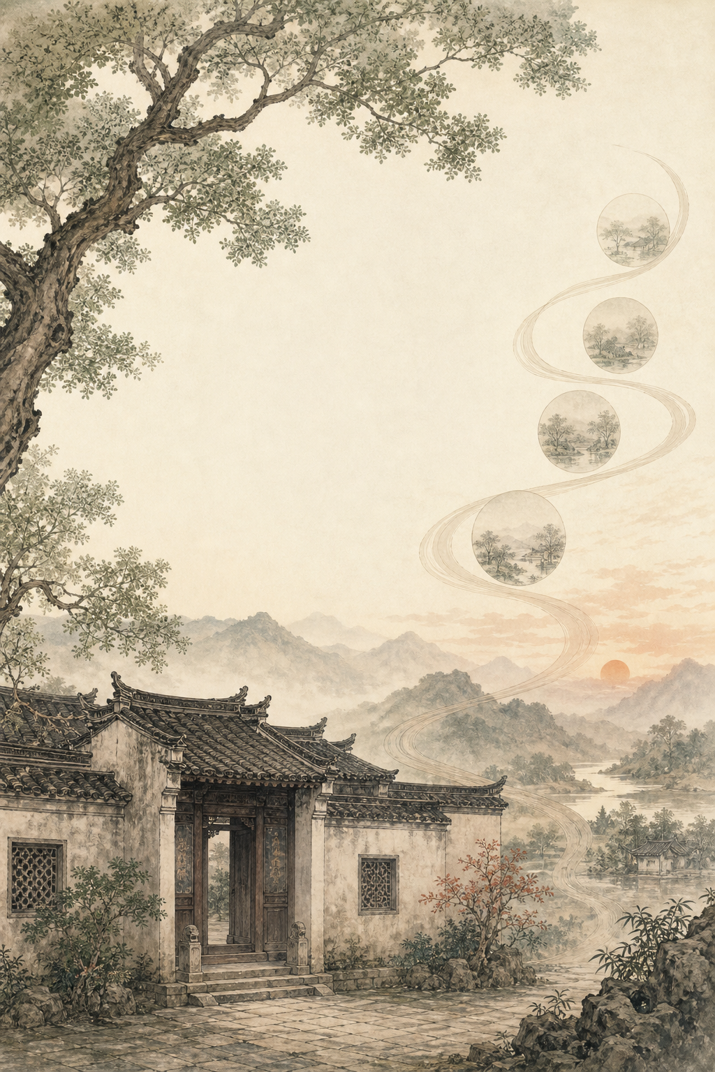 清源堂谱书封面插画